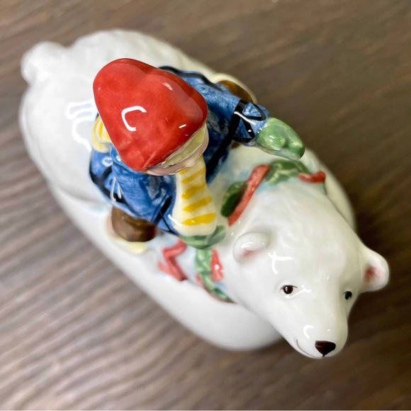ME Ink Vintage 1995 Engelbreit Polar Bear Child Nature Genius Figurine Charpente - Picture 5 of 9